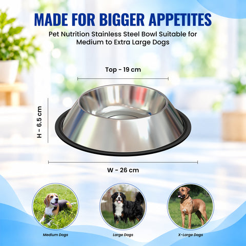 Stainless Steel Pet Bowl - 800 ml
