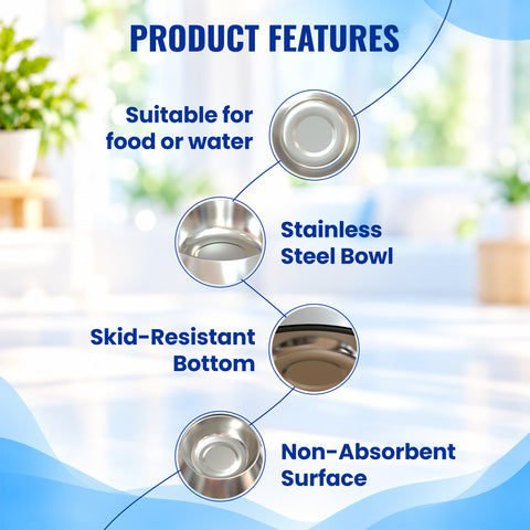 Stainless Steel Pet Bowl - 800 ml