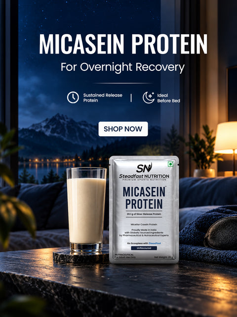 Micasein Protein for Overnight Recovery - Banner 
